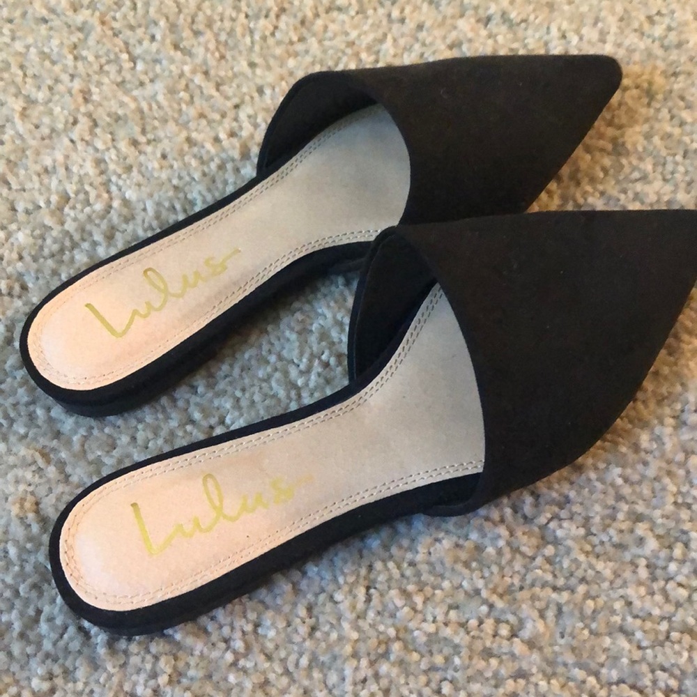 Never Worn Point Toe Slides